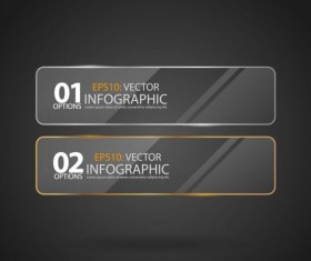 Glossy glass infographic vector template set 01