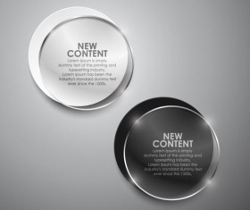 Glossy glass infographic vector template set 03