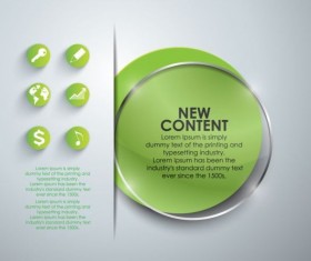 Glossy glass infographic vector template set 07