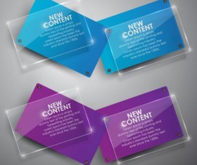 Glossy glass infographic vector template set 10