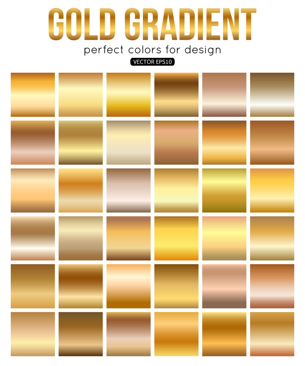 Gold gradient material vector 01