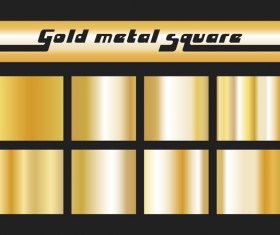 Gold metal square vector material