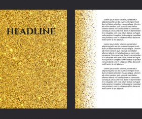 Gold particles magezine cover vector