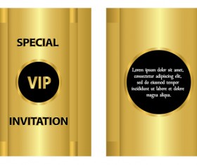 Golden VIP Invitation Template vector