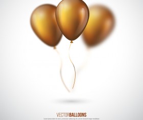 Golden balloon background illustration vector