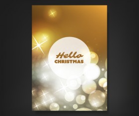 Golden blurs flyer template vector