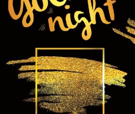 Golden night flyer psd template