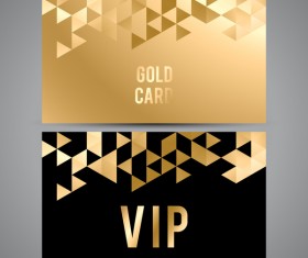 Golden with black card template vector