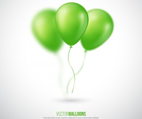 Green balloon background illustration vector