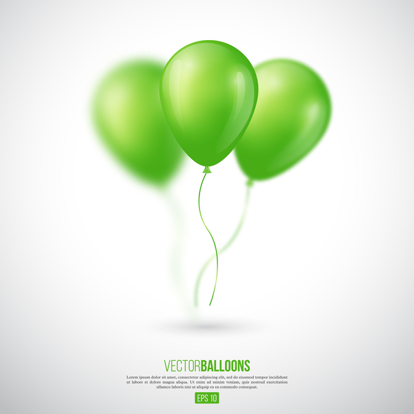 Green balloon background illustration vector