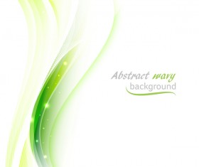 Green wavy lines abstract background vector