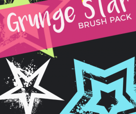 Grunge Star photoshop brushes