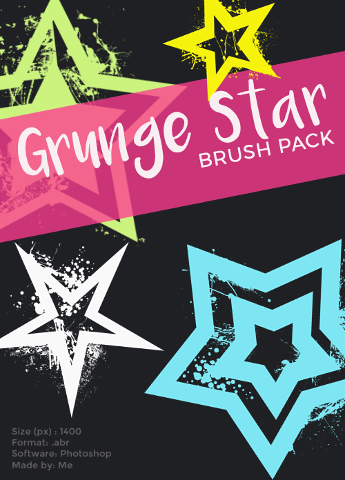 Grunge Star photoshop brushes