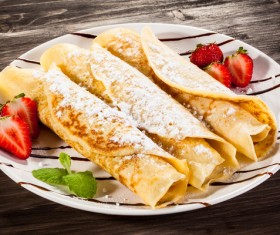 HD picture Pancakes with strawberries 02
