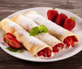 HD picture Pancakes with strawberries 04