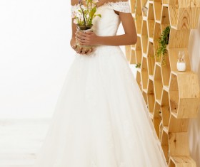 Hand holding a flower pot of dignified beauty woman Stock Photo 05