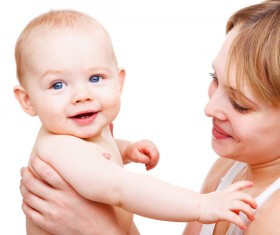 Happy Baby and his mother Stock Photo 02