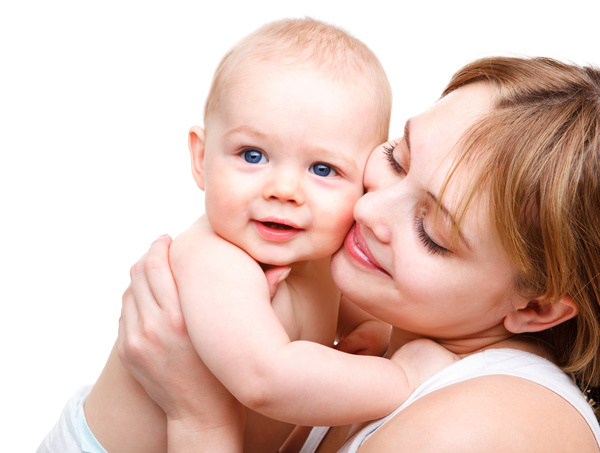 Happy Baby and his mother Stock Photo 03
