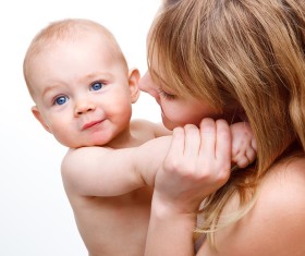 Happy Baby and his mother Stock Photo 04
