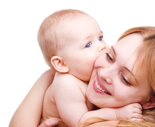 Happy Baby and his mother Stock Photo 05