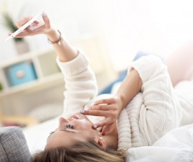 Happy woman selfie Stock Photo 01