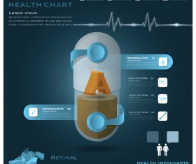 Health chart infographic template vector 02