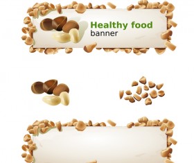 Healthy food banners vectors 01