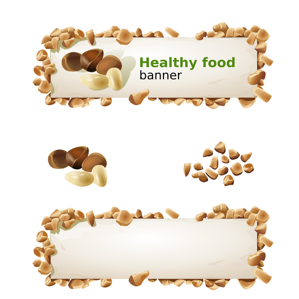 Healthy food banners vectors 01