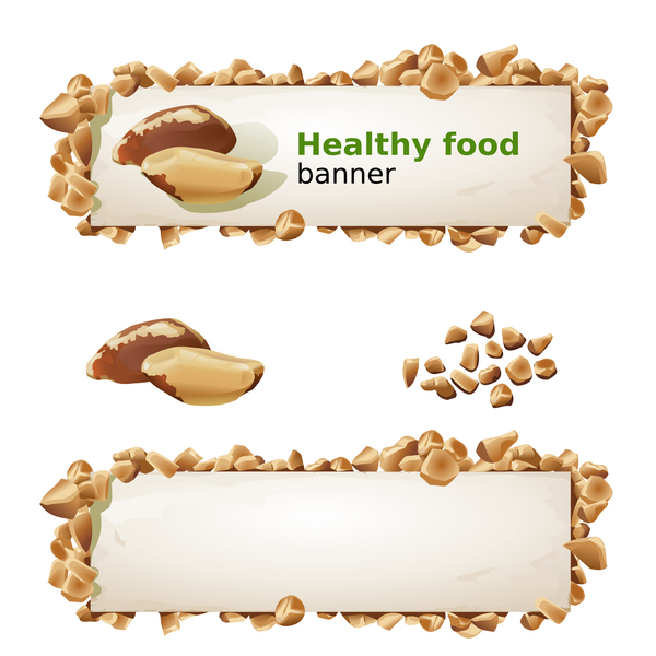 Healthy food banners vectors 04