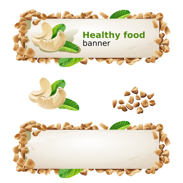 Healthy food banners vectors 05