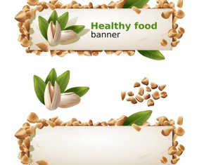 Healthy food banners vectors 06