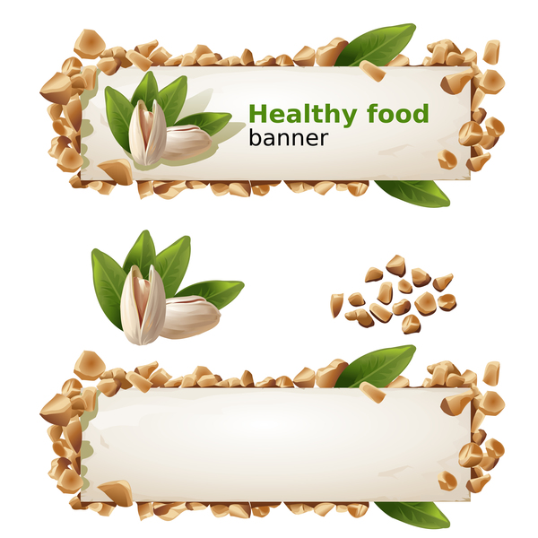 Healthy food banners vectors 06