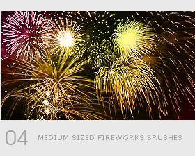 Holiday firework effect photoshop brushes