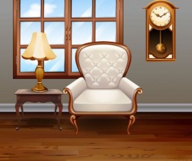 Indoor decorations design vectors set 01