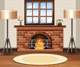 Indoor decorations design vectors set 07