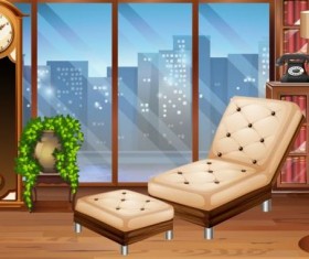 Indoor decorations design vectors set 09