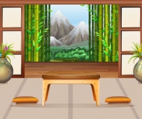 Indoor decorations design vectors set 10