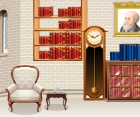 Indoor decorations design vectors set 11