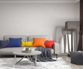 Interior with sofa and chair Stock Photo 01