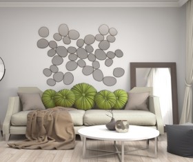 Interior with sofa and chair Stock Photo 04