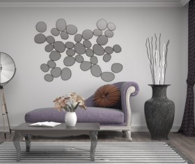 Interior with sofa and chair Stock Photo 06