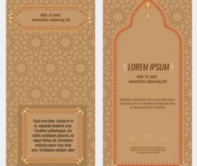 Islamic style brochure and flyer cover template vector 01