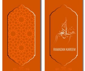 Islamic style brochure and flyer cover template vector 02