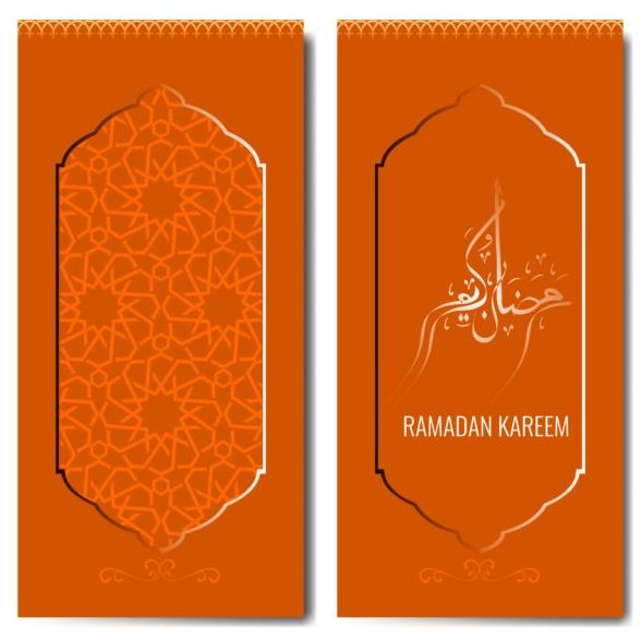 Islamic style brochure and flyer cover template vector 02