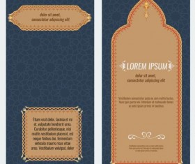 Islamic style brochure and flyer cover template vector 03