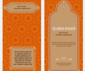 Islamic style brochure and flyer cover template vector 04