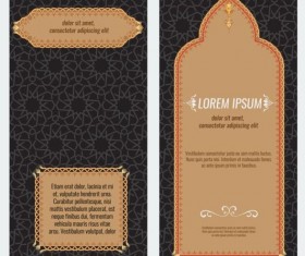 Islamic style brochure and flyer cover template vector 05