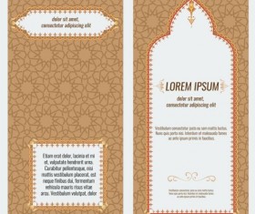 Islamic style brochure and flyer cover template vector 06