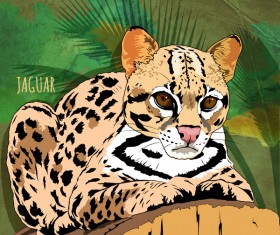Jaguar hand drawn vector