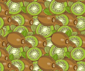 Kiwi seamless hand drawn vector
